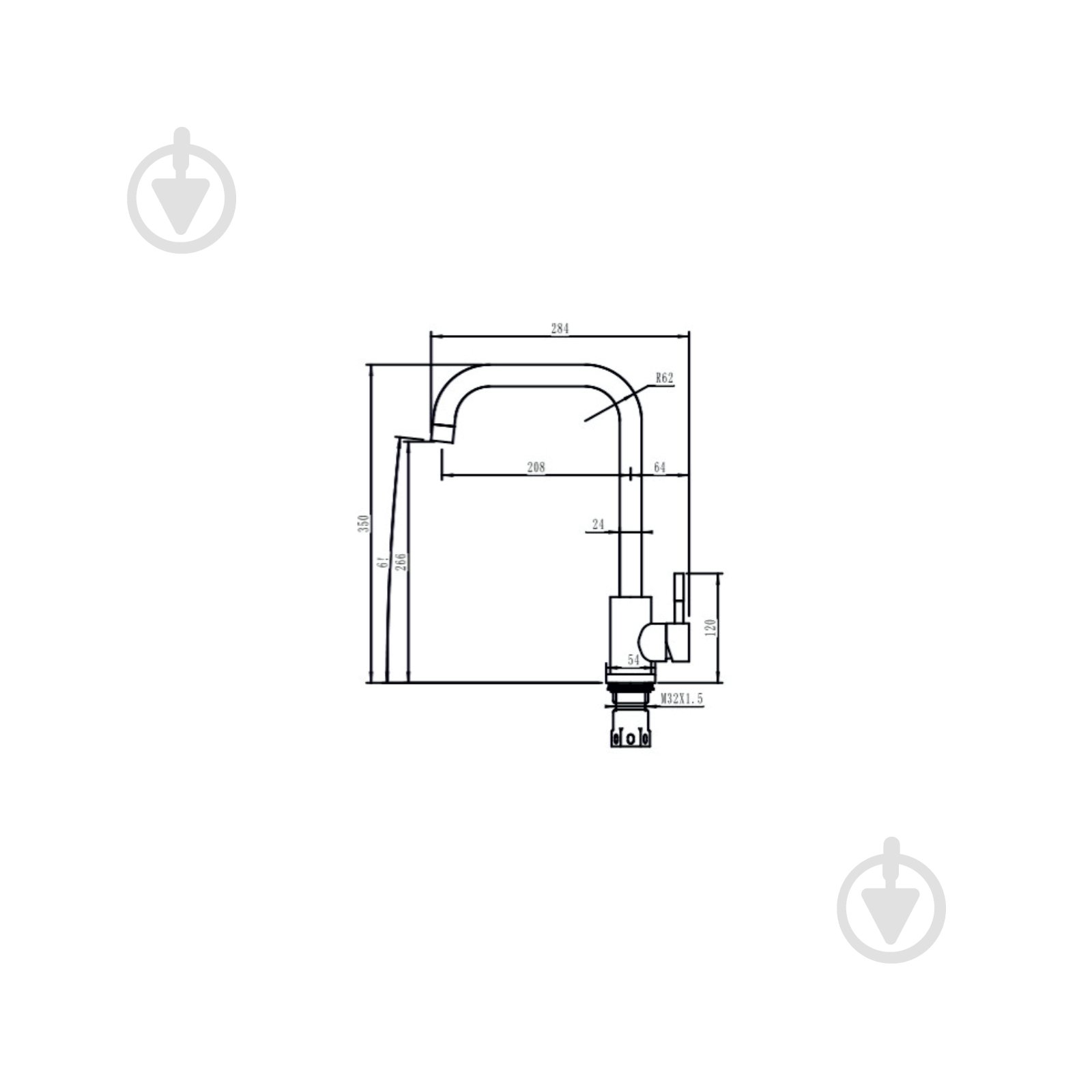 Смеситель для кухни Interline ANGLE sateen - фото 8 Смеситель для кухни Interline ANGLE sateen - фото 8