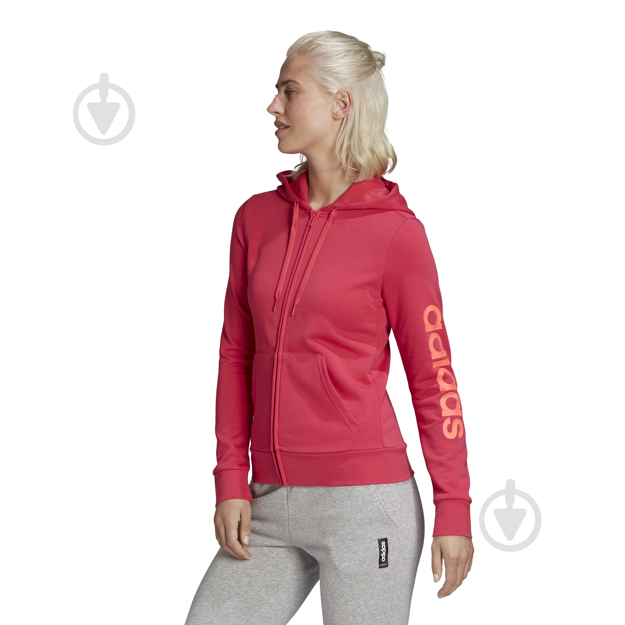 Джемпер Adidas W E LIN FZ HD GD2967 р. M розовый - фото 8