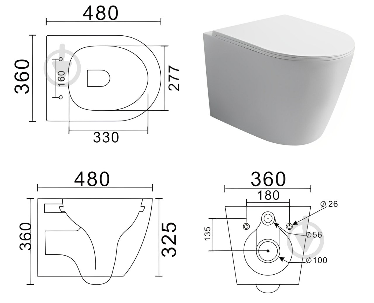 Унітаз підвісний Ravak Nerida RimOff, сидіння Duroplast SLIM soft-close - фото 3