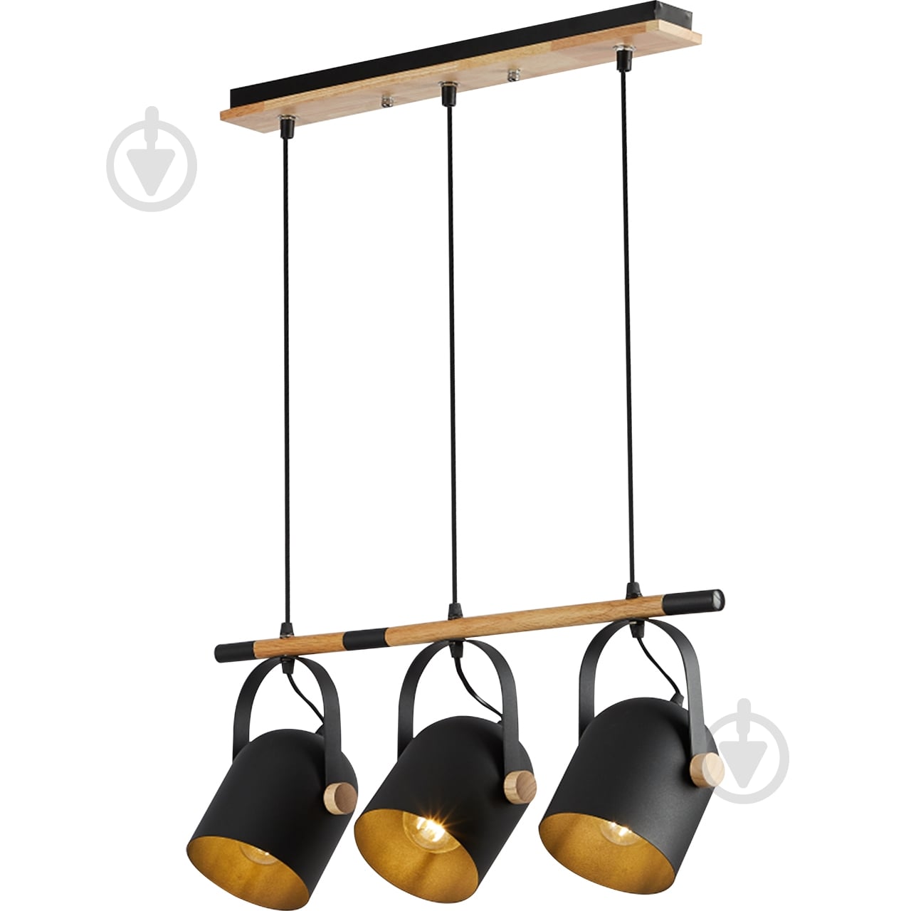 ВИТРИНА! Подвес Hopfen LOFT HALTBAR PD 3x40 Вт /Е27 черный - фото 1