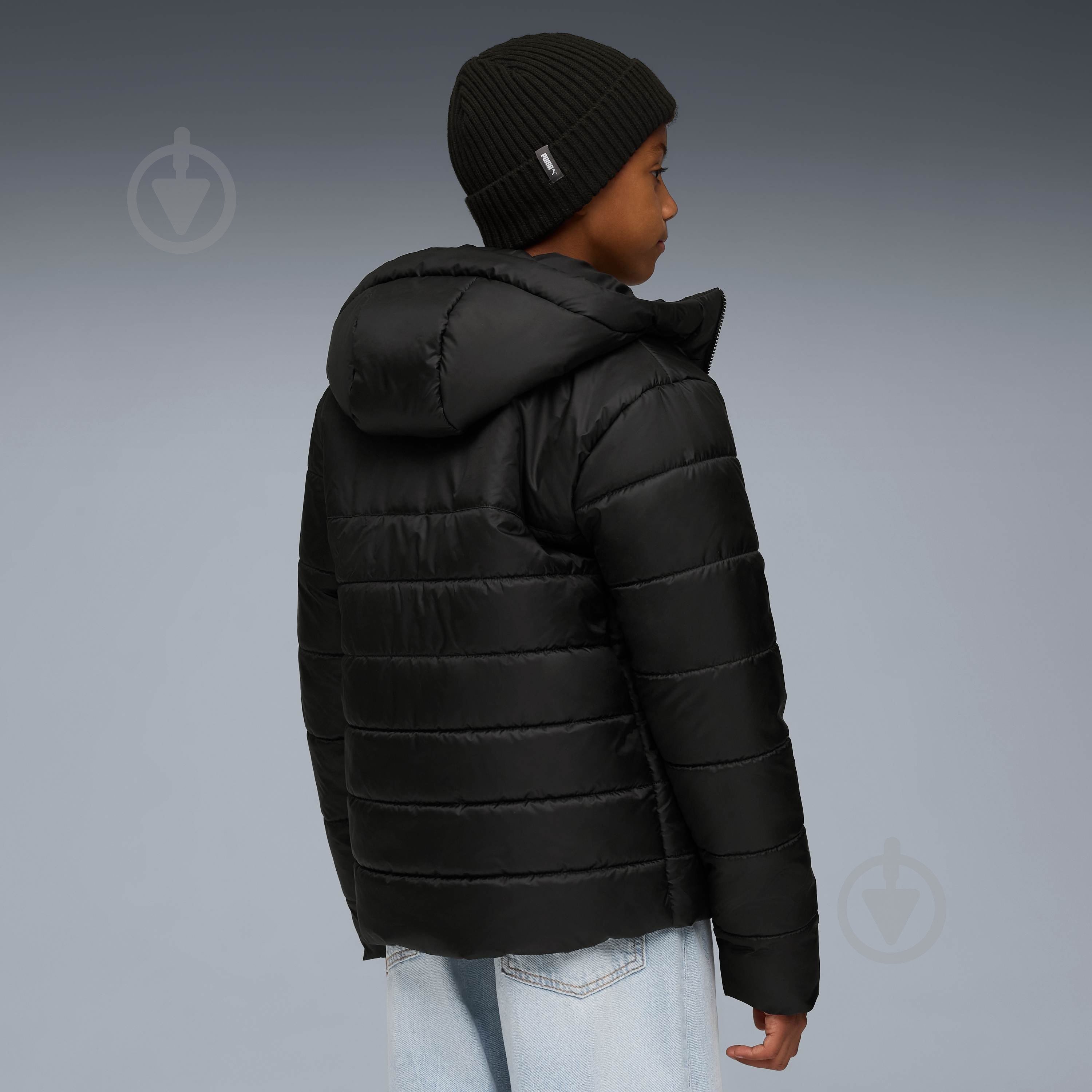 Куртка дитяча демісезонна Puma ESS HOODED PADDED JACKET 68522601 чорна - фото 2