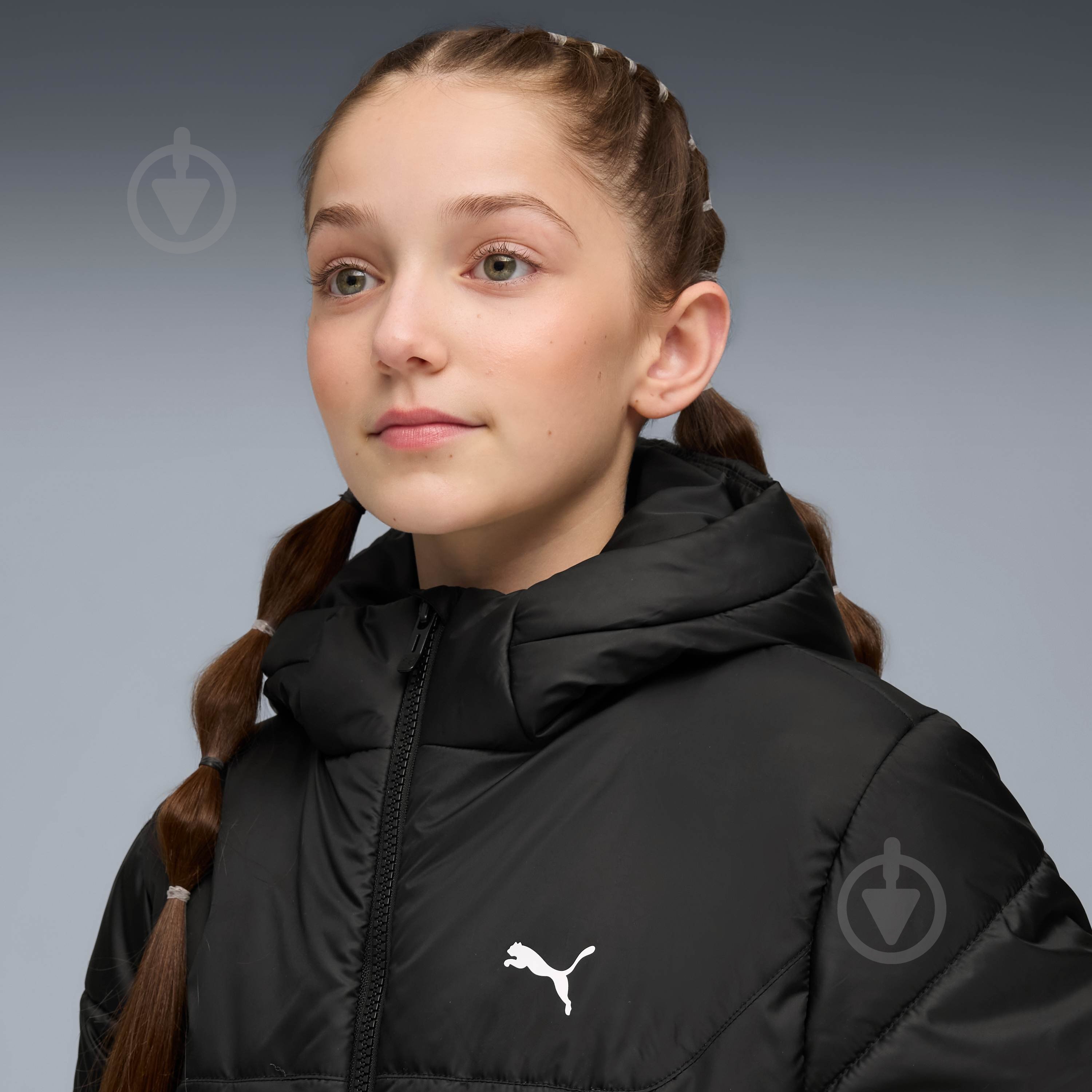 Куртка дитяча демісезонна Puma ESS HOODED PADDED JACKET 68522601 чорна - фото 3