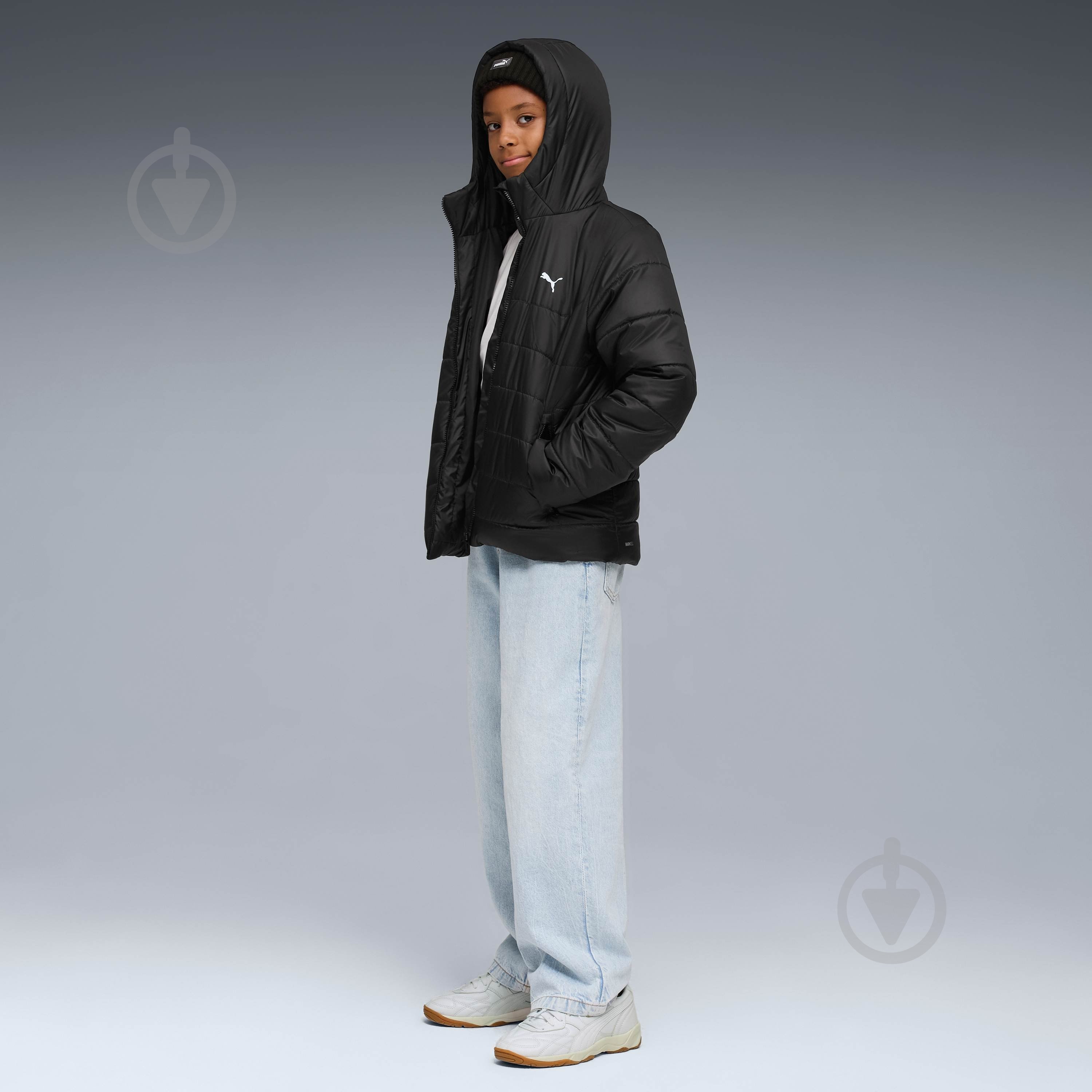 Куртка дитяча демісезонна Puma ESS HOODED PADDED JACKET 68522601 чорна - фото 4