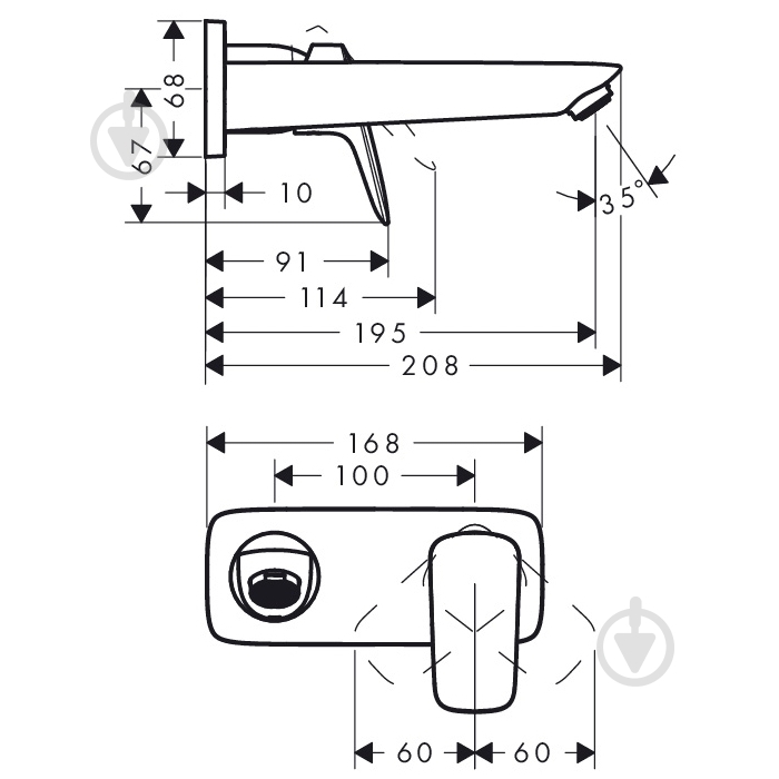 Смеситель Hansgrohe Logis 71220000 - фото 2