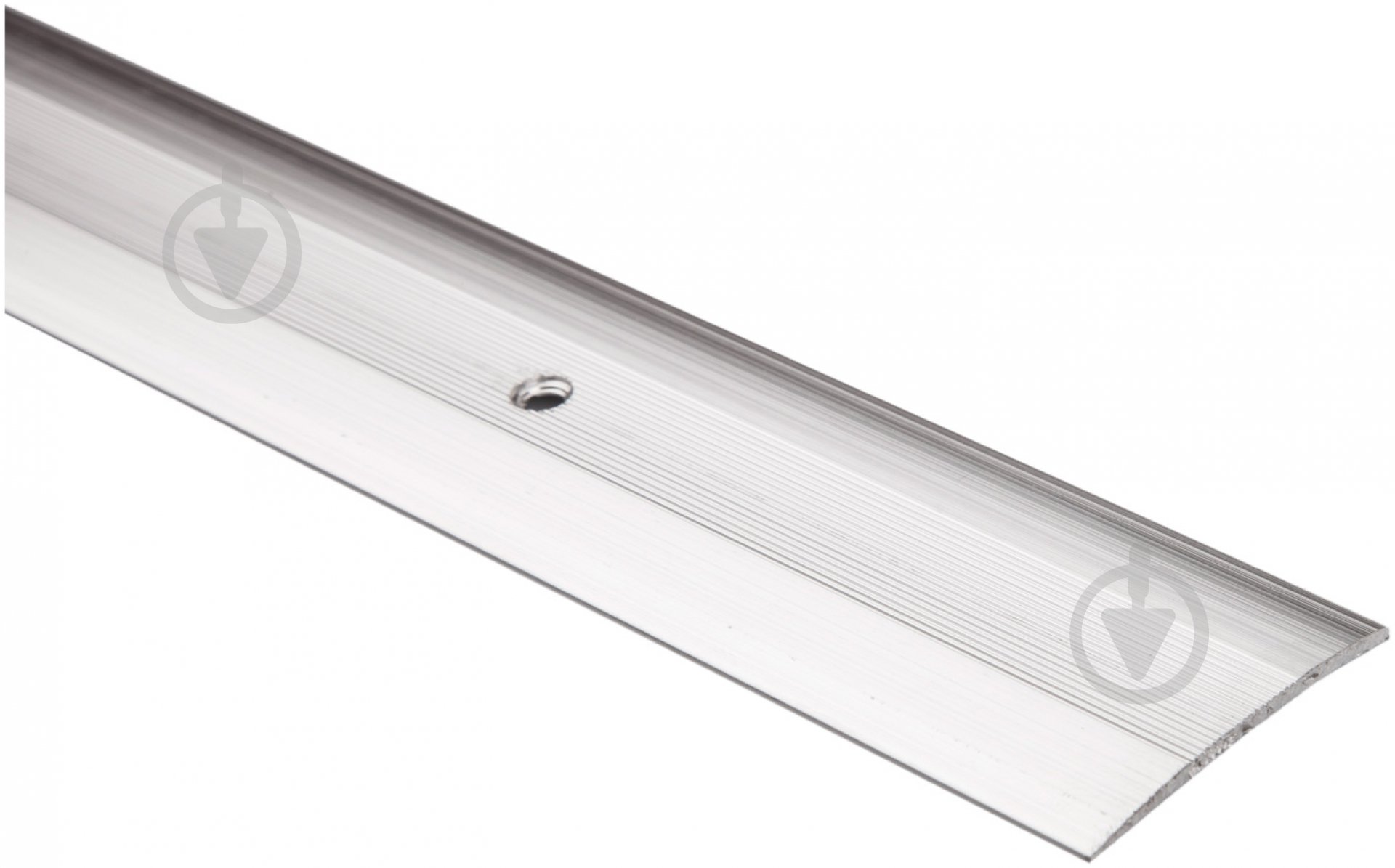 Порожек алюминиевый рифленый Лугалпроф 3х40х1800 мм серебро 1-А Ц-00 - фото 1