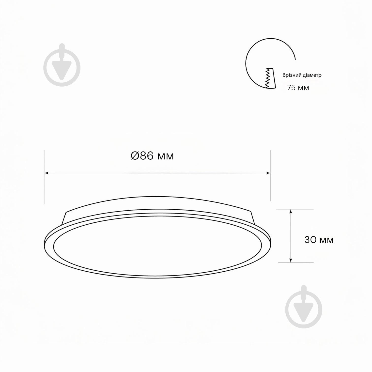 Светильник светодиодный встраиваемый LIGHT SET BUZOK R07 7 Вт LED-модуль 4500 К белый - фото 5 Светильник светодиодный встраиваемый LIGHT SET BUZOK R07 7 Вт LED-модуль 4500 К белый - фото 5