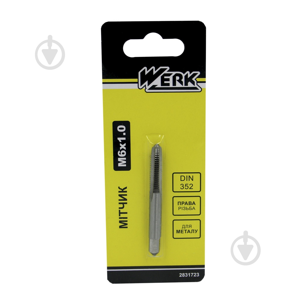 Мітчик ручний M6х1 Werk 2831722 1 шт. 122709 - фото 1