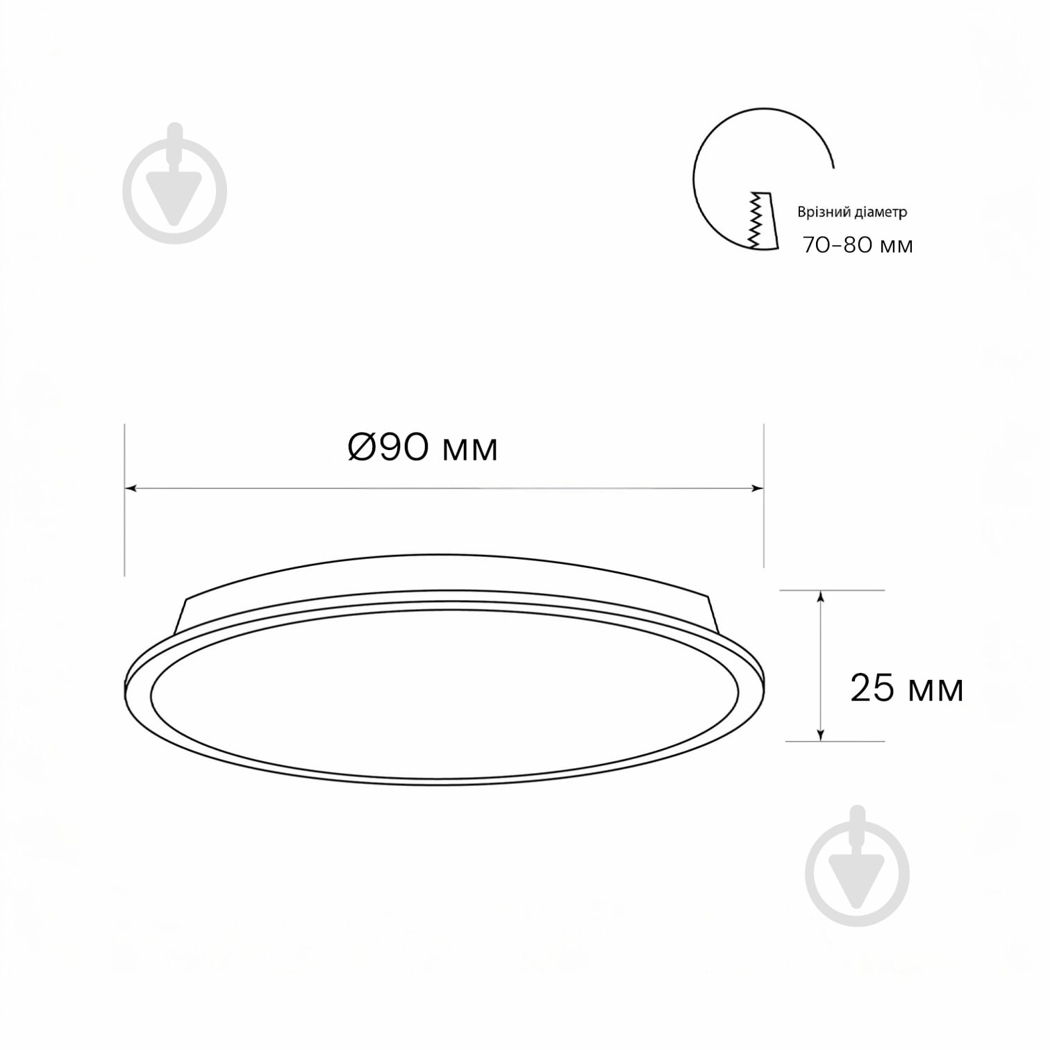 Светильник светодиодный встраиваемый LIGHT SET GUTA 05R 5 Вт LED-модуль 4500 К белый - фото 6