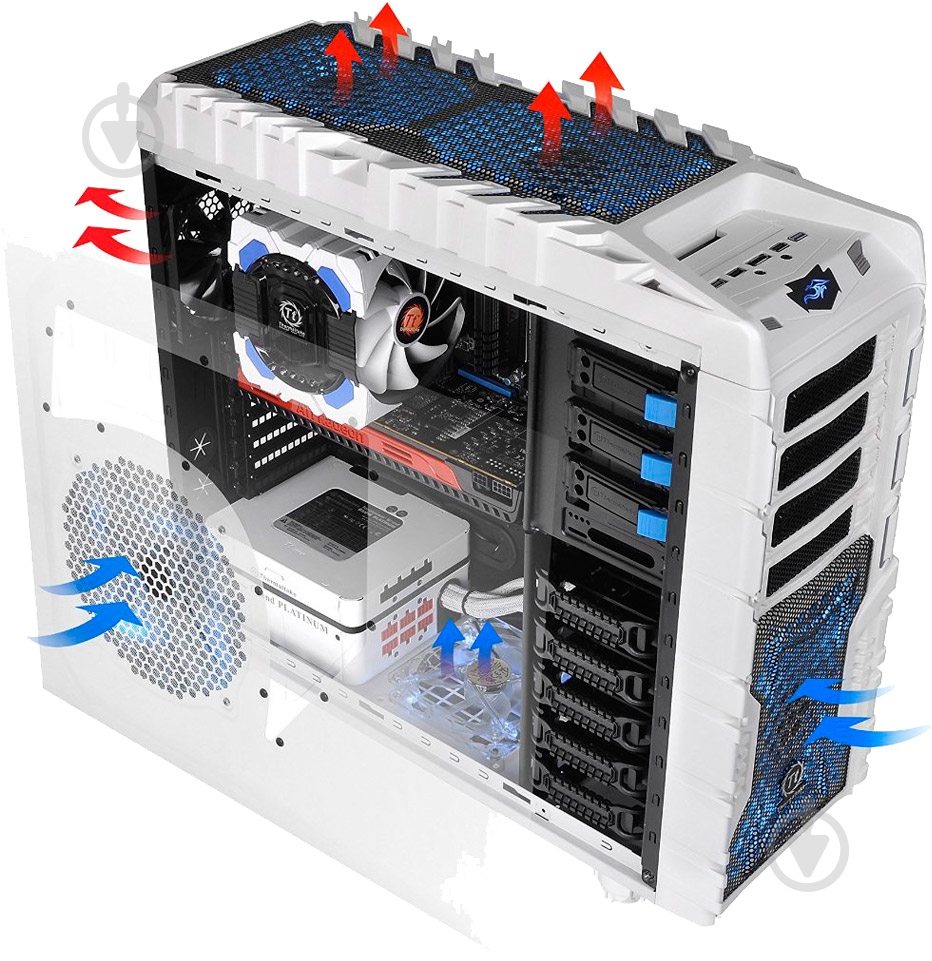 Корпус Thermaltake Overseer RX-I Snow (VN700M6W2N) - фото 8 Корпус Thermaltake Overseer RX-I Snow (VN700M6W2N) - фото 8