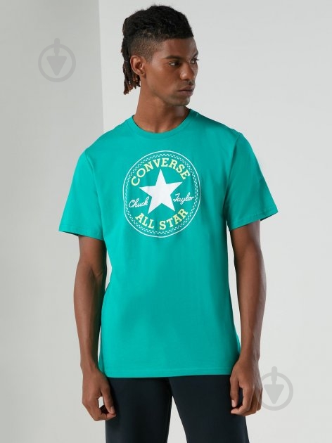 Футболка Converse Nova Chuck Patch Tee 10007887-A47 р.S бирюзовый - фото 1
