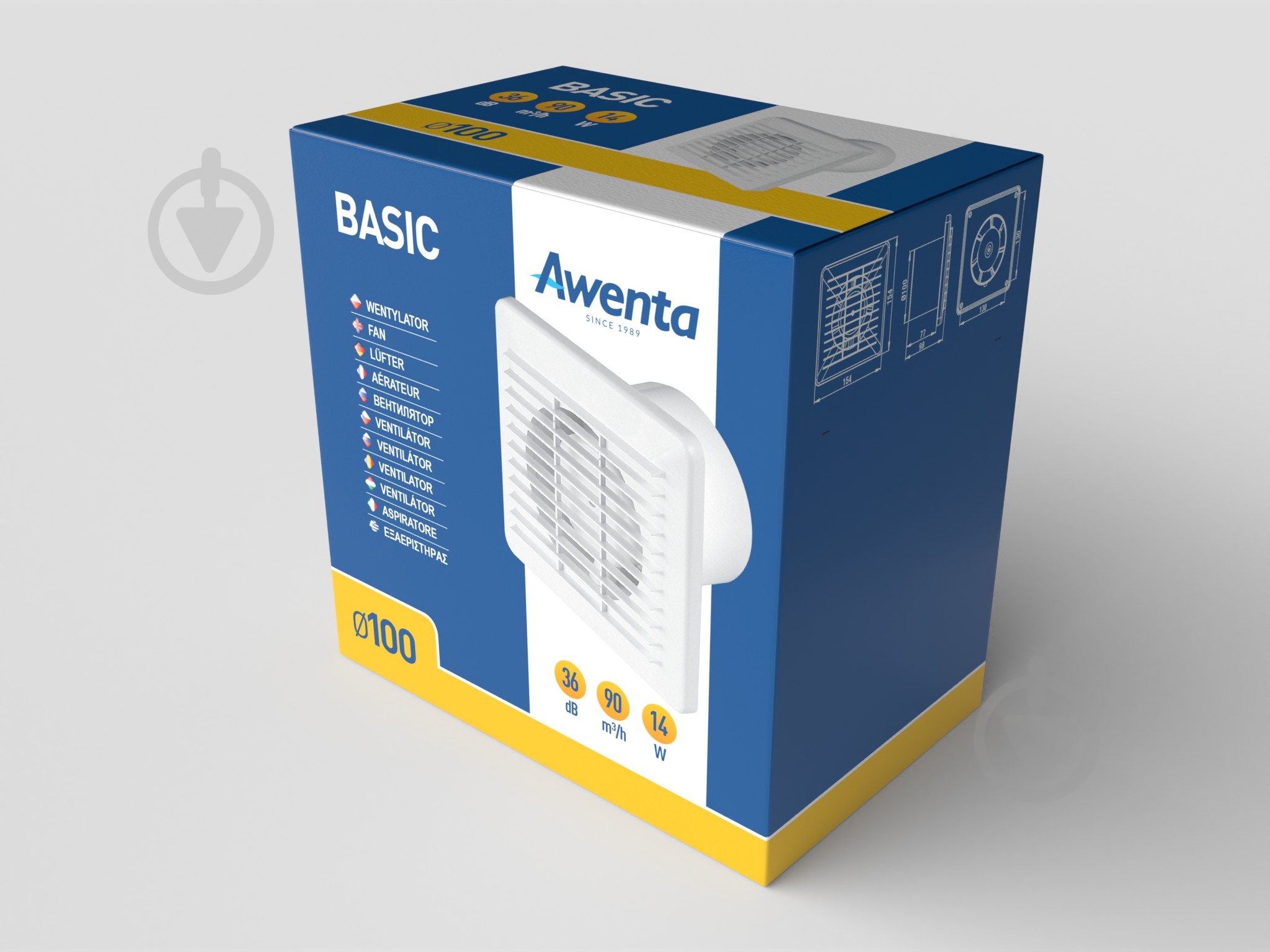 Витяжний вентилятор Awenta Basic WB100 - фото 2