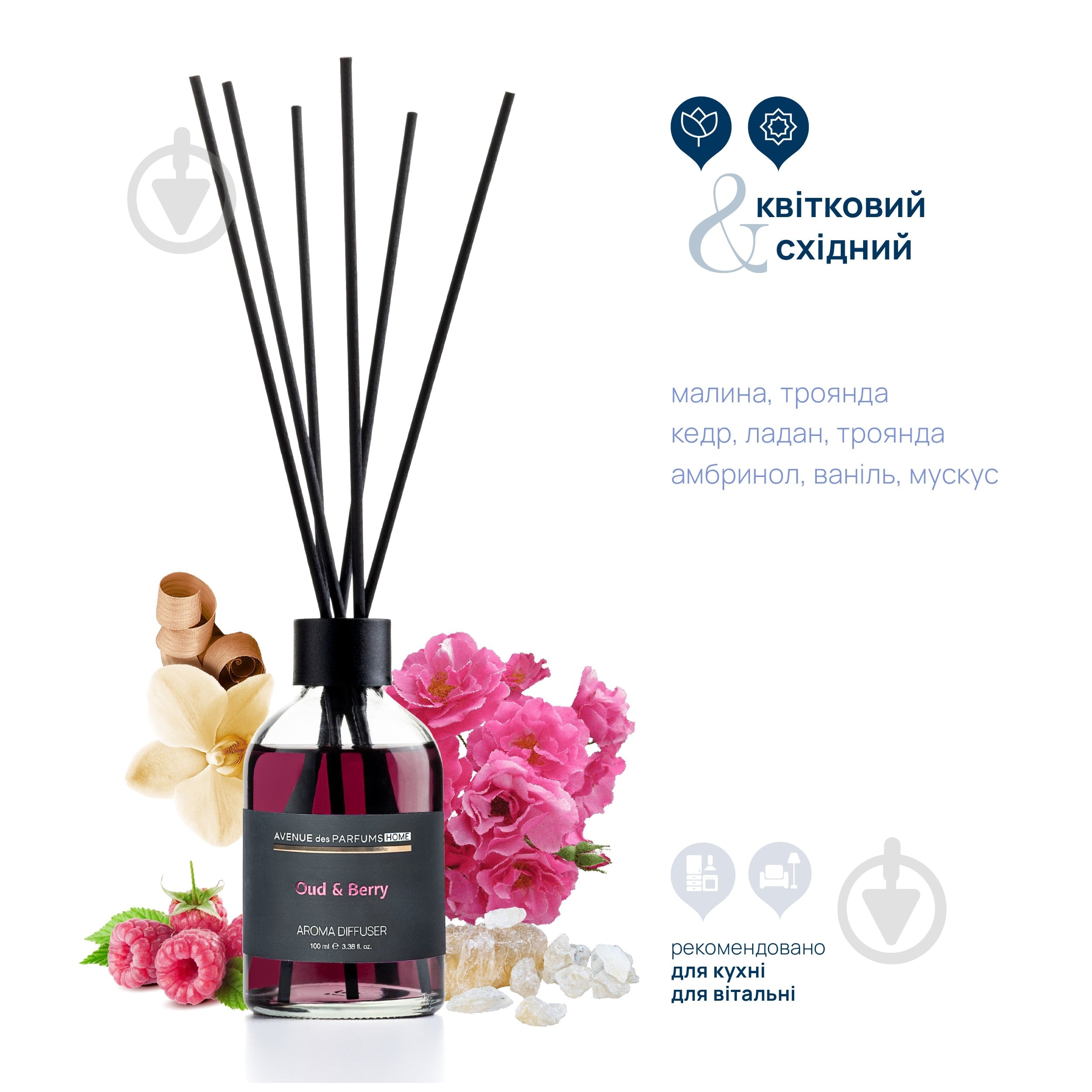 Аромадиффузор Avenue des Parfums Oud & Berry - фото 3 Аромадиффузор Avenue des Parfums Oud & Berry - фото 3