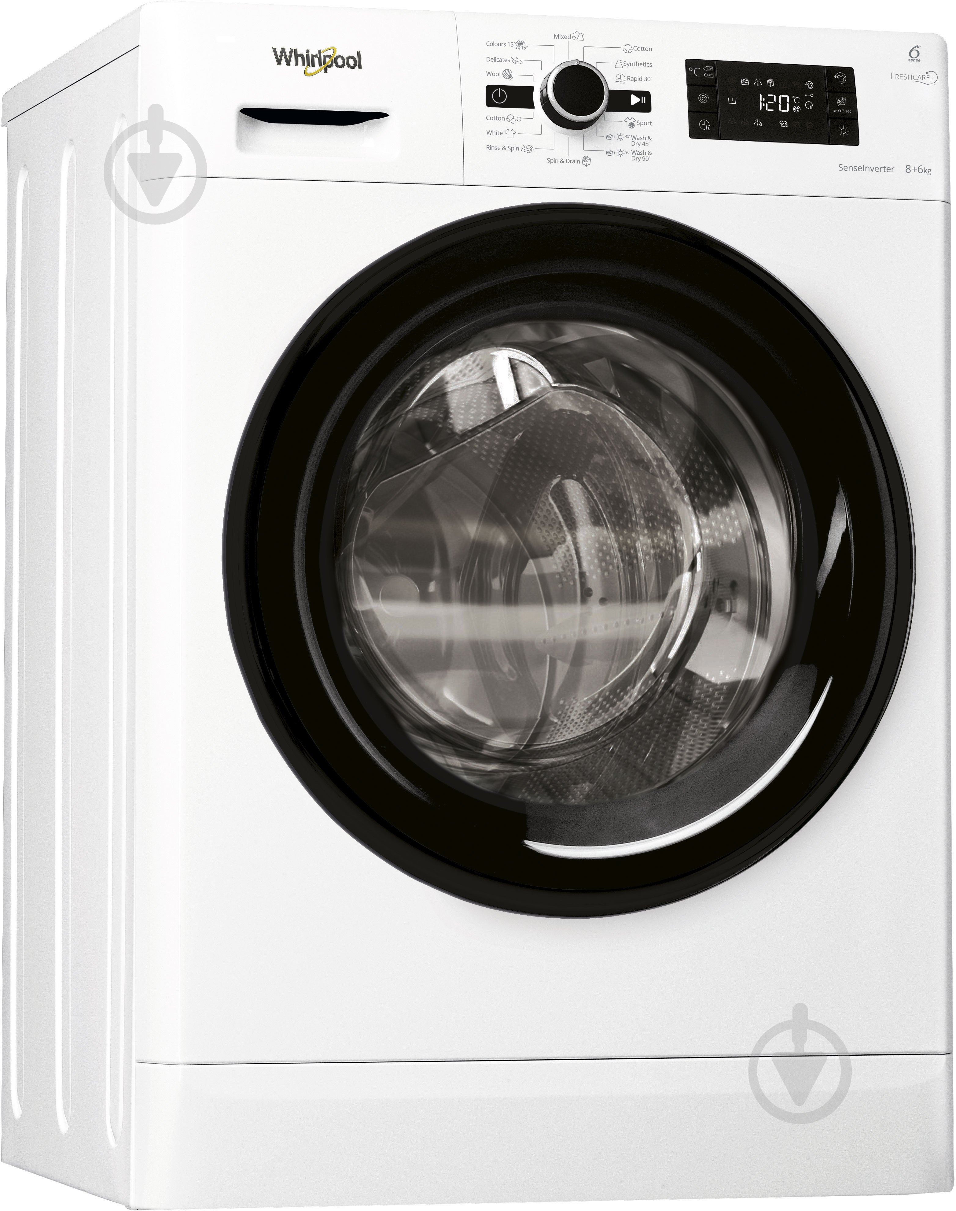 Пральна машина із сушкою Whirlpool FWDG86148B EU - фото 1