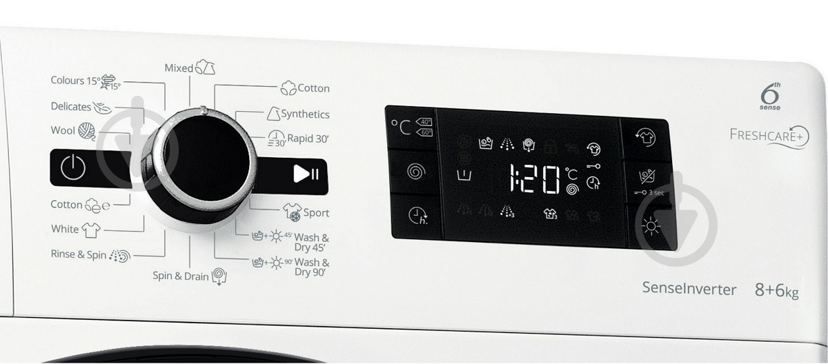 Пральна машина із сушкою Whirlpool FWDG86148B EU - фото 4