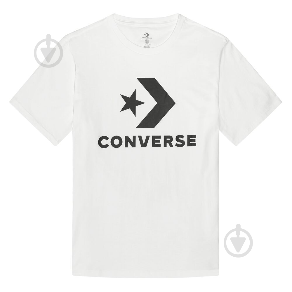 Футболка Converse STAR CHEVRON TEE 10018568-A02 р.S белый - фото 1