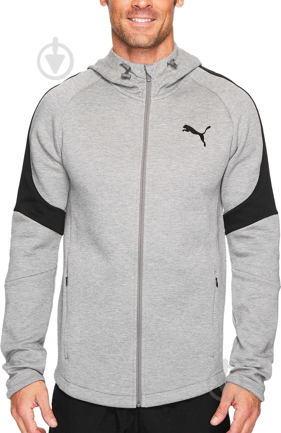Джемпер Puma Evostripe Move FZ Hoody 59491503 р. L сірий - фото 1
