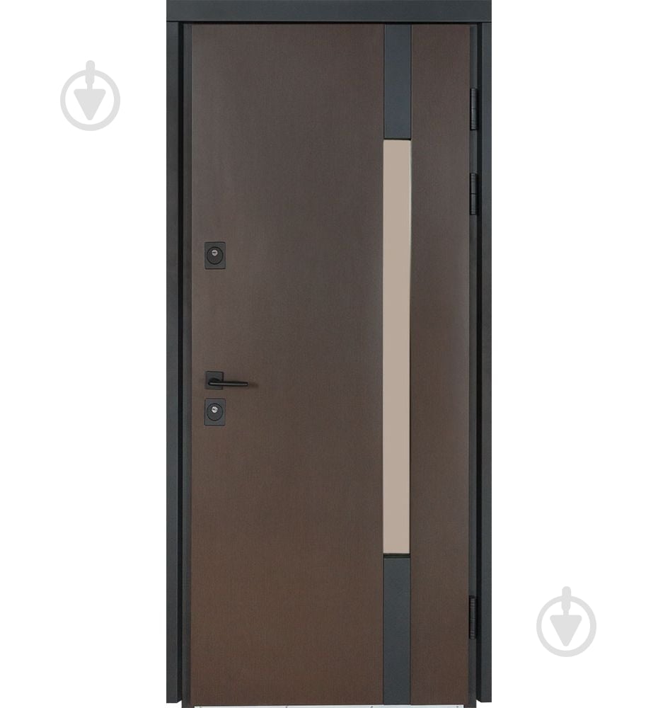 Двері вхідні Булат Термо House-705 венге темний / білий атласний 2050x950 мм ліві - фото 2