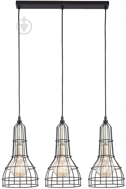 Люстра подвесная TK Lighting Long 3PL 3x60 Вт E27 бронза/черный 2209 - фото 1