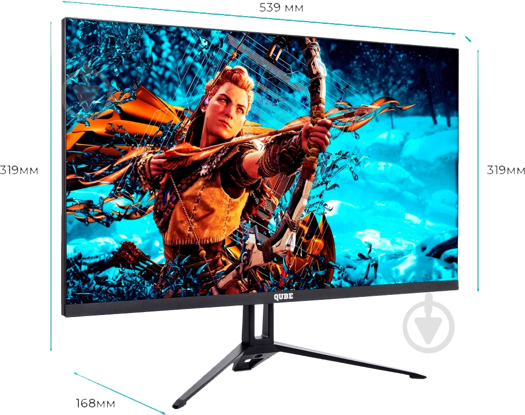 Монитор QUBE B24F100-IPS 23,8" (B24F100-IPS) - фото 10