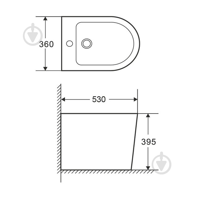 Биде напольное VOLLE Nemo Black 13-17-046 - фото 2