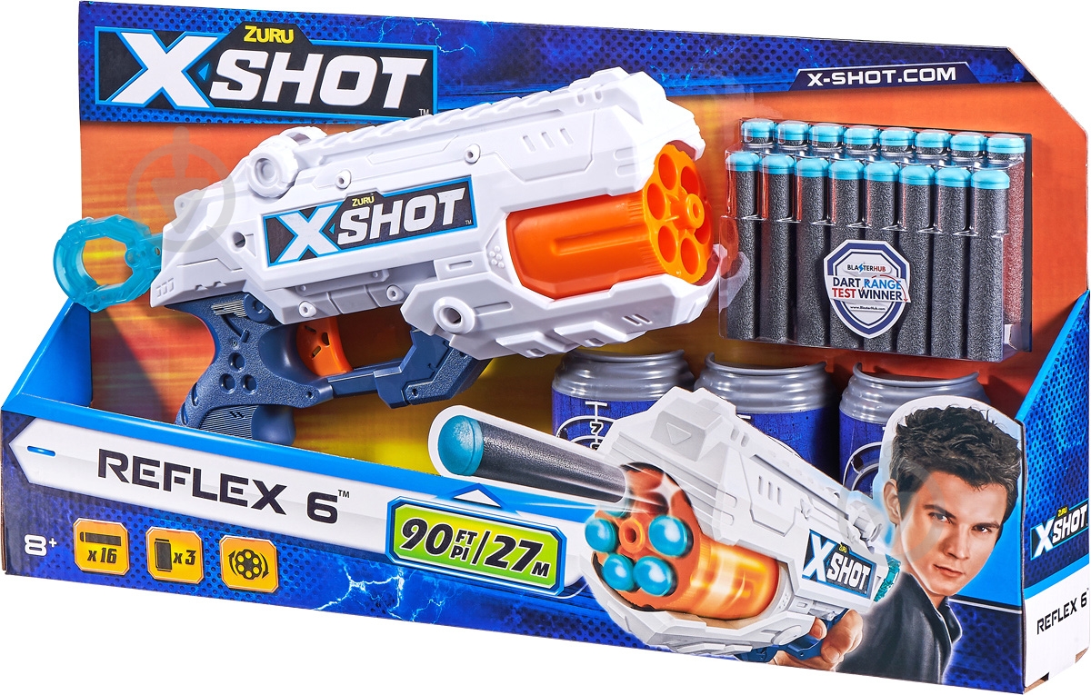 Скорострельный бластер Zuru X-Shot Excel Reflex 6 36378Z - фото 2