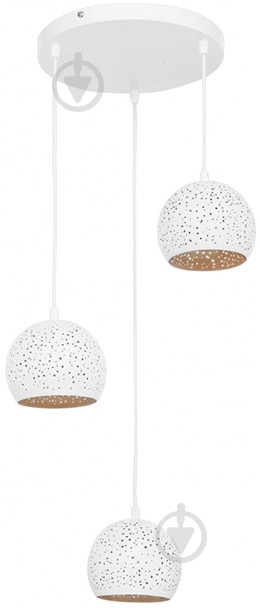 Подвес TK Lighting Brillo 3PL 3x60 Вт E27 белый/золото - фото 1