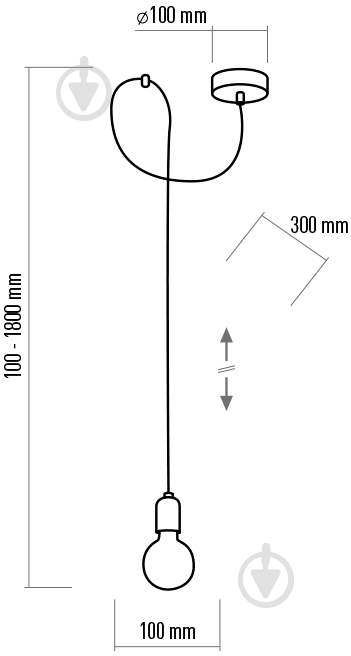 Подвес TK Lighting Qualle 1PL 1x60 Вт E27 черно-серый - фото 3