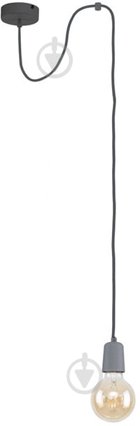 Подвес TK Lighting Qualle 1PL 1x60 Вт E27 черно-серый - фото 1
