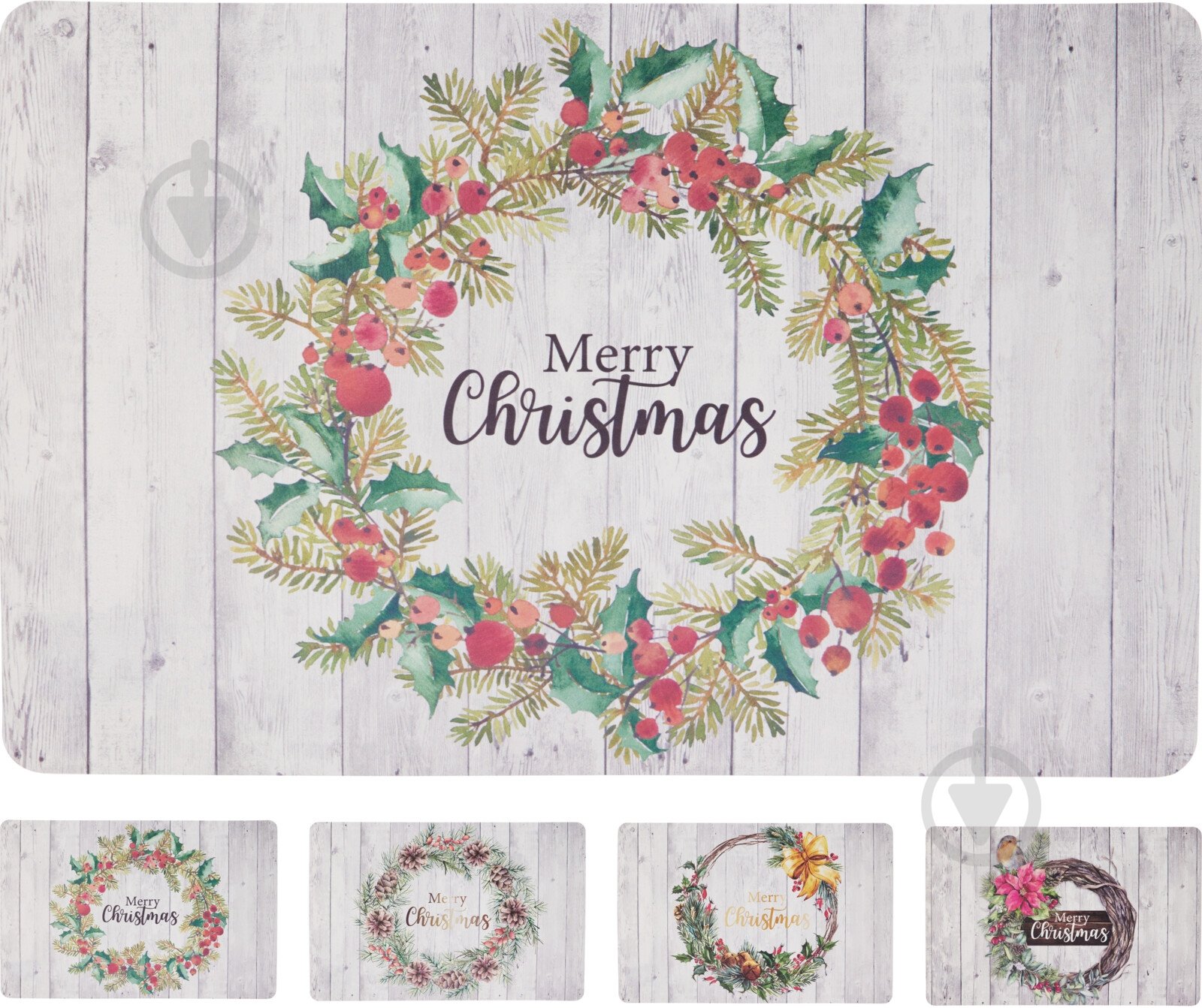Коврик для сервировки Excellent Houseware Christmas wreath 43,5х28,5 см в асортименті - фото 9 Коврик для сервировки Excellent Houseware Christmas wreath 43,5х28,5 см в асортименті - фото 9
