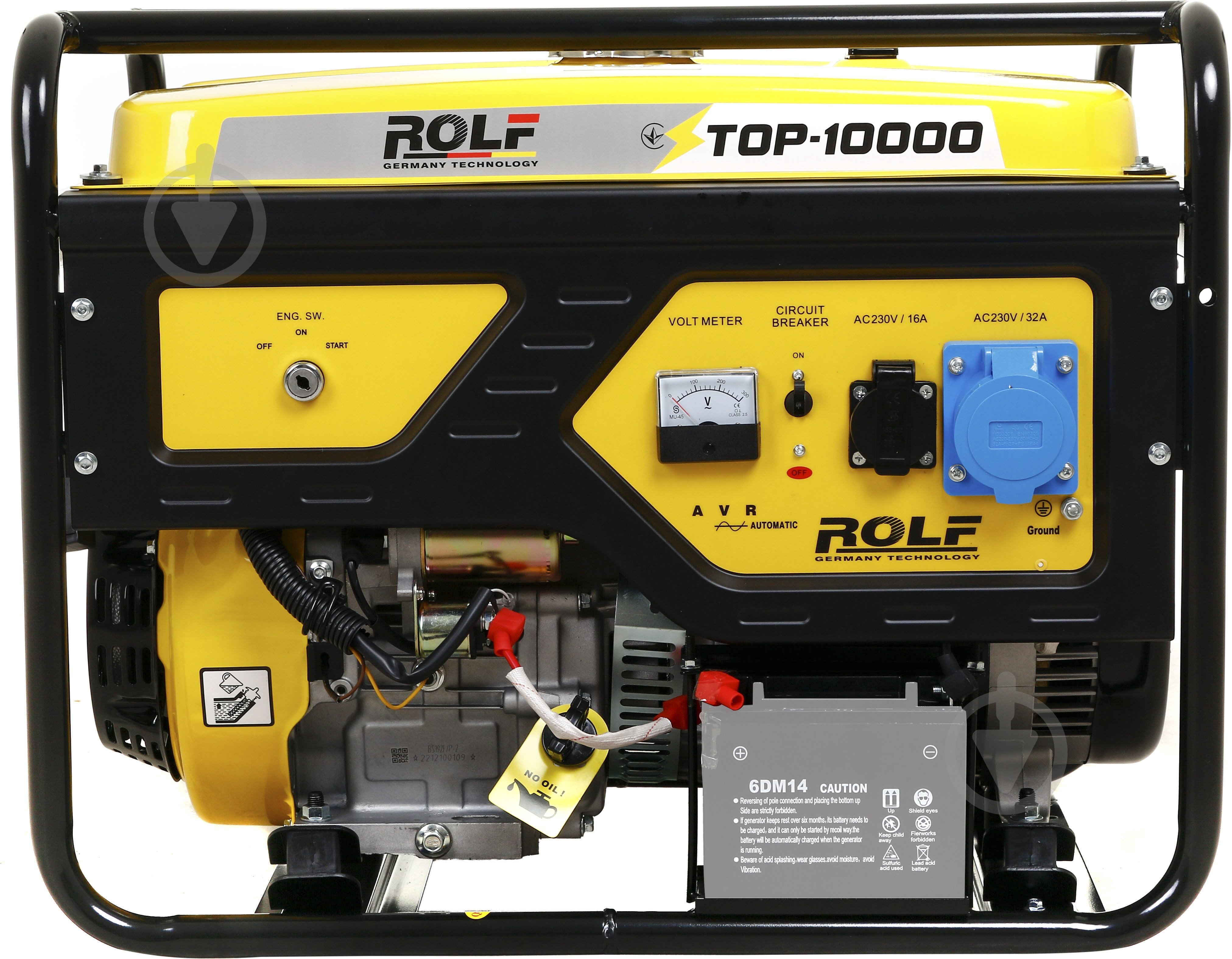 Генератор бензиновий ROLF 7,7 кВт / 8 кВт 230 В TOP-10000 - фото 1