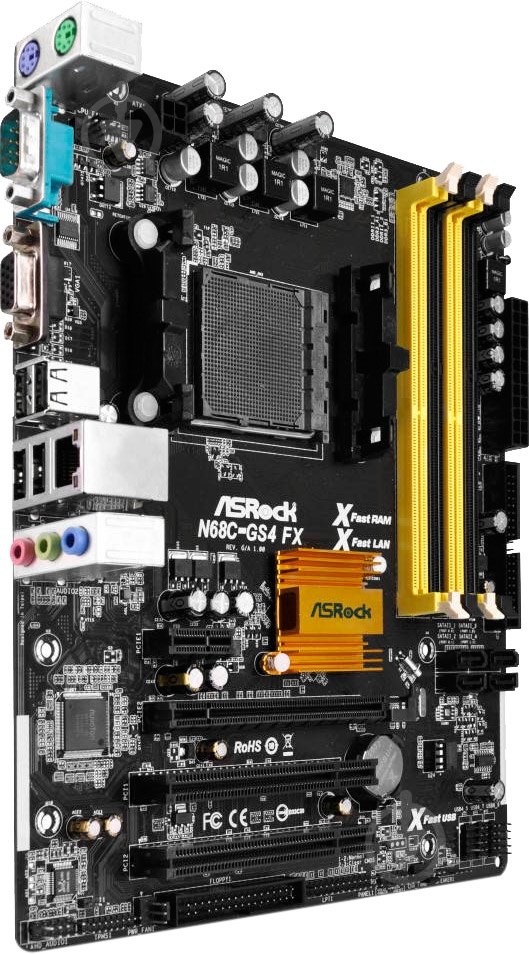 Материнская плата ASRock N68C-GS4_FX (Socket AM3+, Nvidia GeForce 7025, mirco ATX) - фото 2