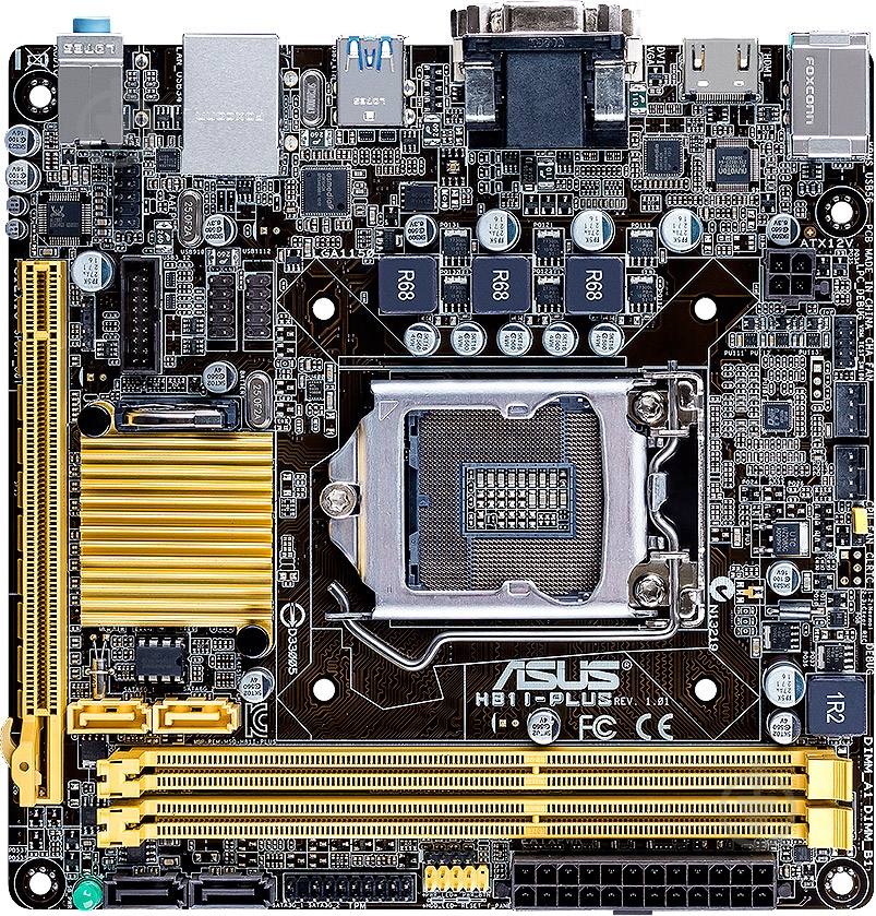 Материнская плата Asus H81I-PLUS (Socket 1150, Intel H81, mini ITX) - фото 1