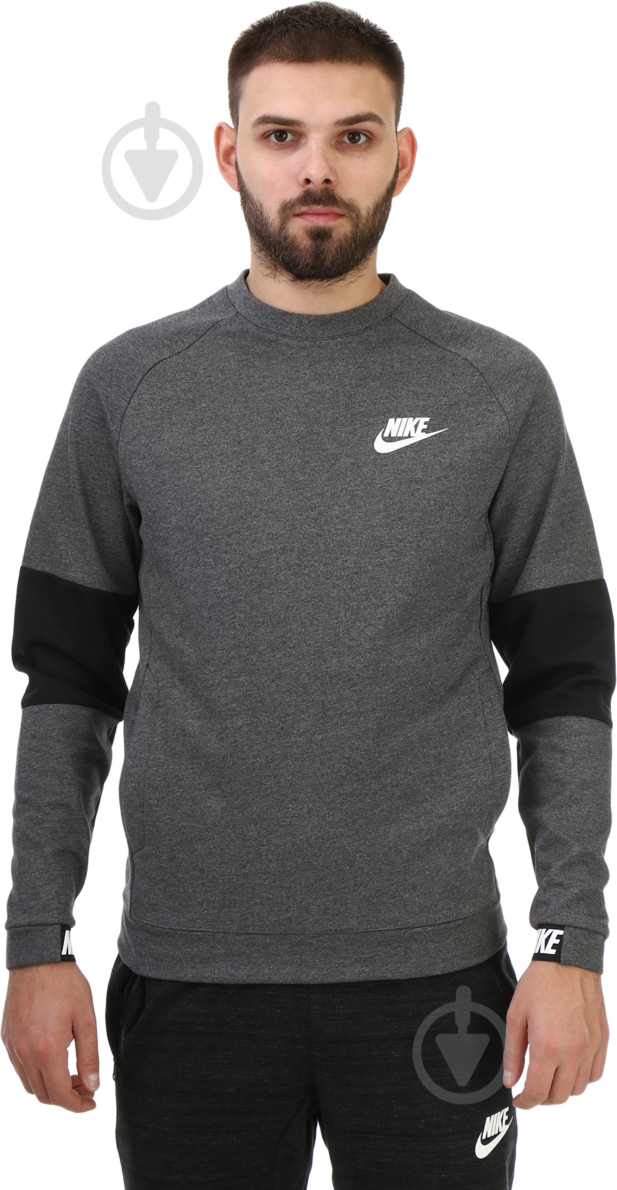 Світшот Nike M NSW AV15 CRW FLC 861744-071 р. S сірий - фото 1