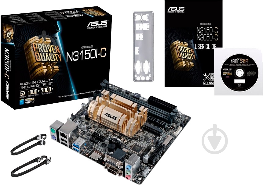 Материнська плата Asus N3150I-C (Integrated CPU, SoC, mini ITX) - фото 4 Материнська плата Asus N3150I-C (Integrated CPU, SoC, mini ITX) - фото 4
