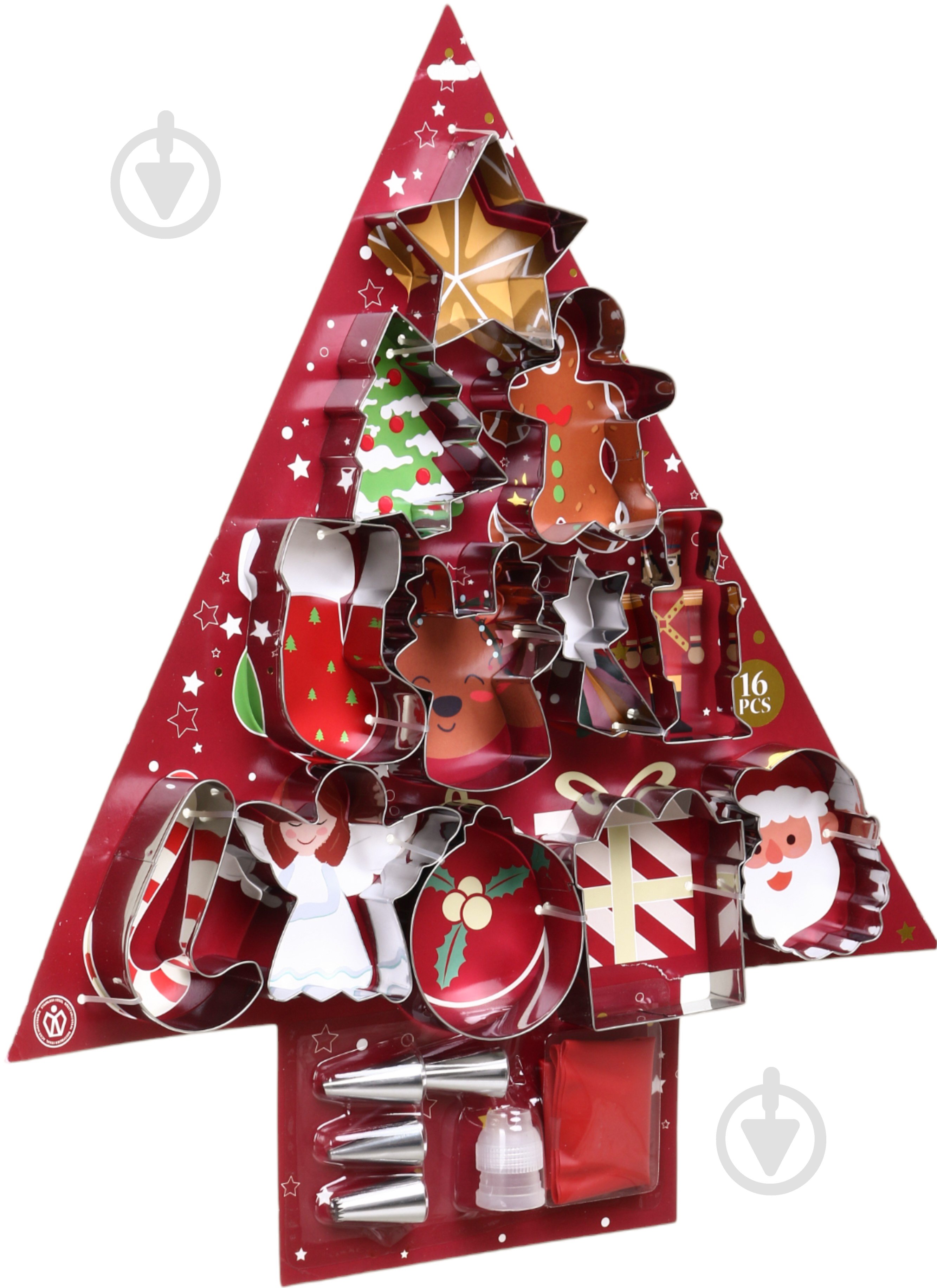 Набор форм для печенья Excellent Houseware и украшения Christmas 17 предметов - фото 2 Набор форм для печенья Excellent Houseware и украшения Christmas 17 предметов - фото 2