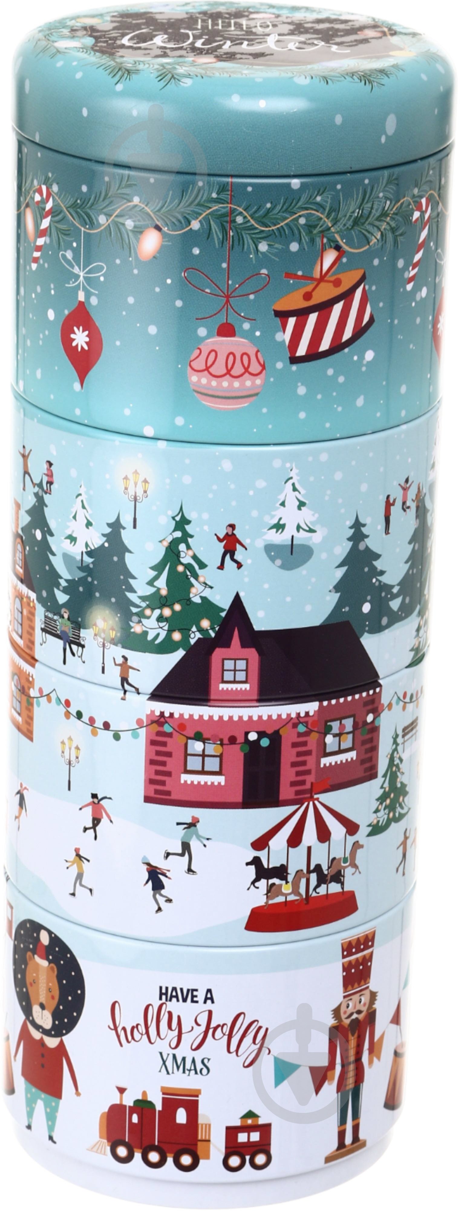 Емкость Excellent Houseware для сладостей 4-х секционная Winter city, 22,5x8,5 см в ассортименте - фото 2 Емкость Excellent Houseware для сладостей 4-х секционная Winter city, 22,5x8,5 см в ассортименте - фото 2