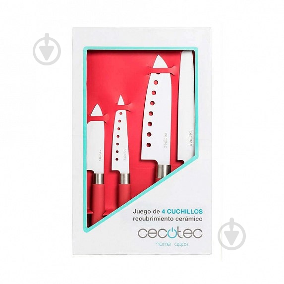 Набор ножей CECOTEC 4 Santoku Ceramic-Coated Kit - фото 3