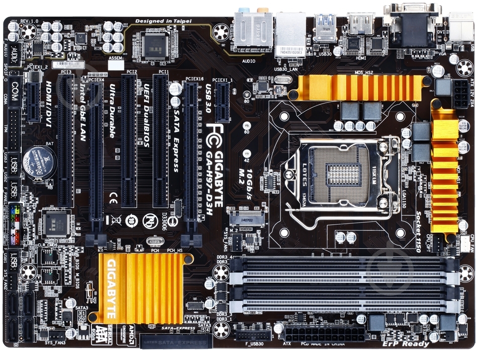 Материнська плата Gigabyte GA-H97-D3H (Socket 1150, Intel H97, ATX) - фото 1 Материнська плата Gigabyte GA-H97-D3H (Socket 1150, Intel H97, ATX) - фото 1