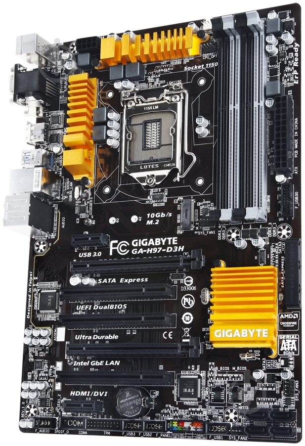 Материнська плата Gigabyte GA-H97-D3H (Socket 1150, Intel H97, ATX) - фото 2 Материнська плата Gigabyte GA-H97-D3H (Socket 1150, Intel H97, ATX) - фото 2