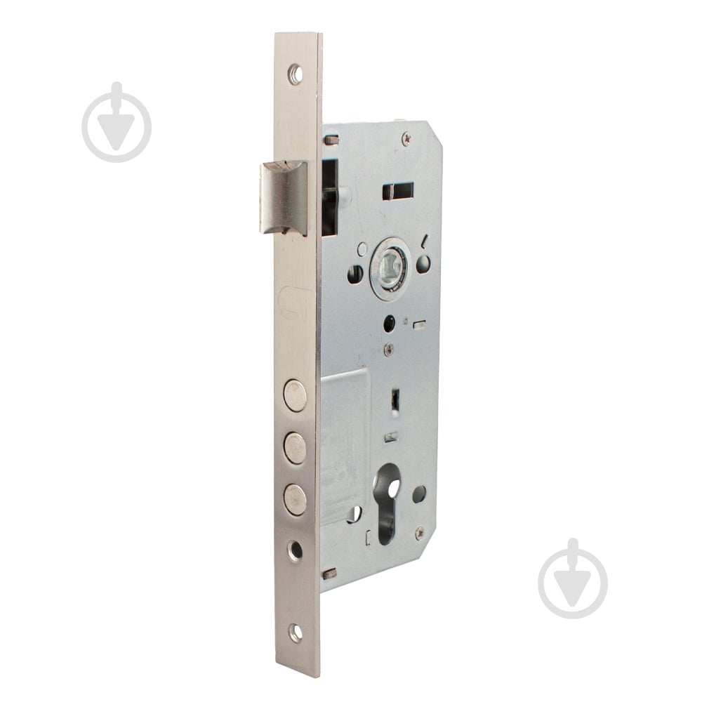 Дверний замок вхідний Comit Art.CТ8545 із засувкою під циліндр нержавіюча сталь - фото 1 Дверний замок вхідний Comit Art.CТ8545 із засувкою під циліндр нержавіюча сталь - фото 1