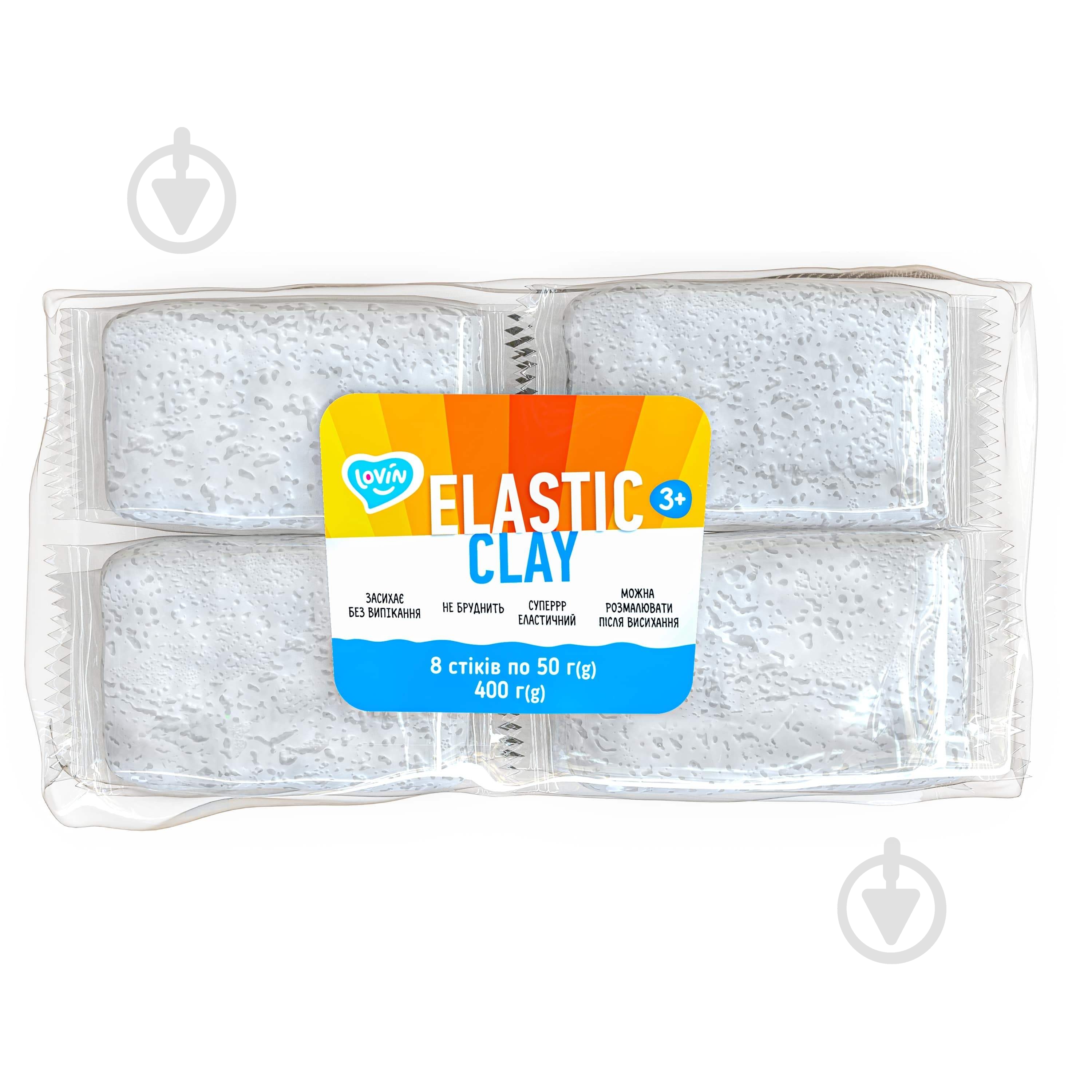 Пластилин легкий Elastic Clay white 400 г Lovin - фото 1