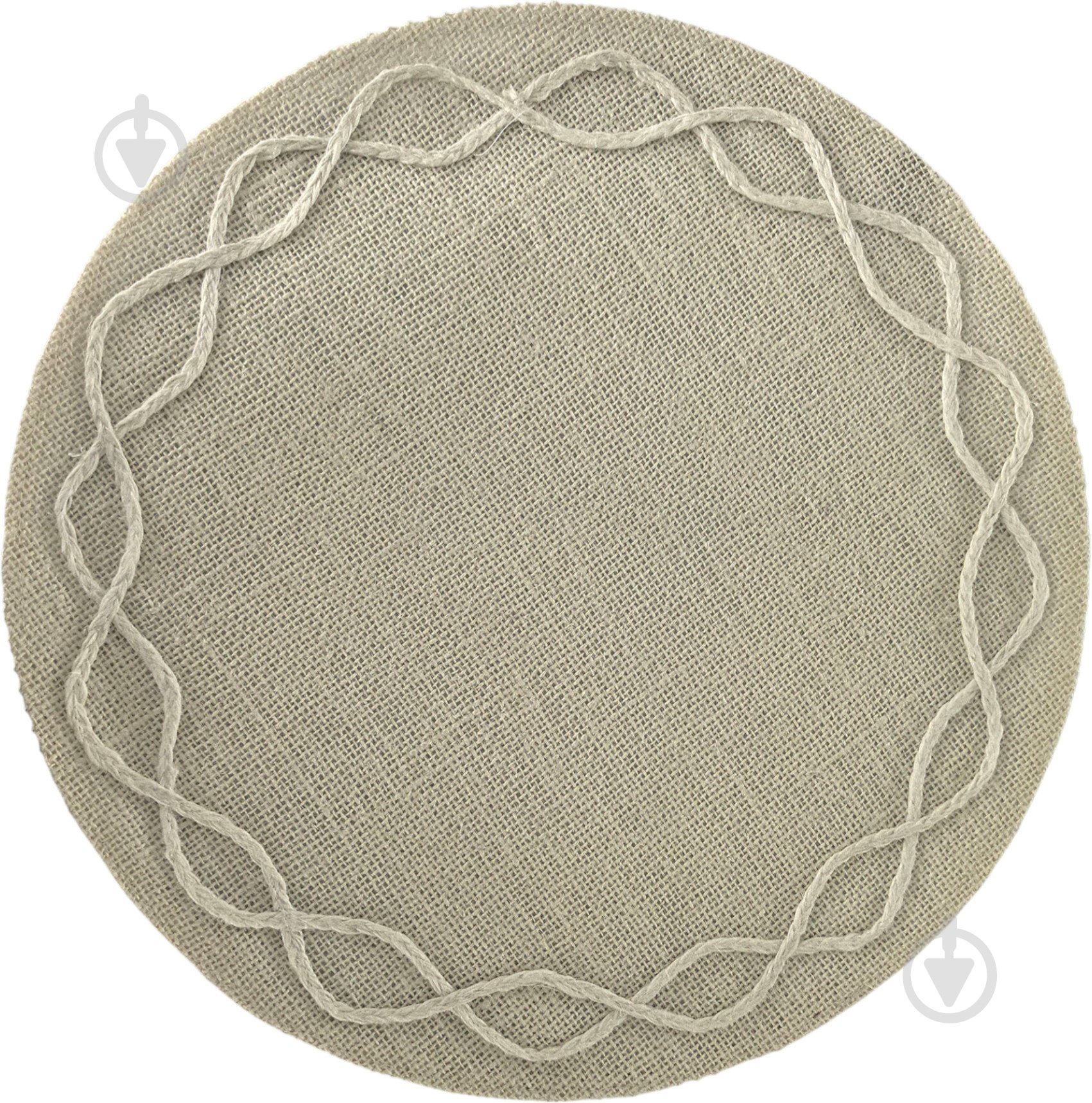 Коврик для сервировки Fiora круглый 38 см белый джут AHW3768 - фото 1