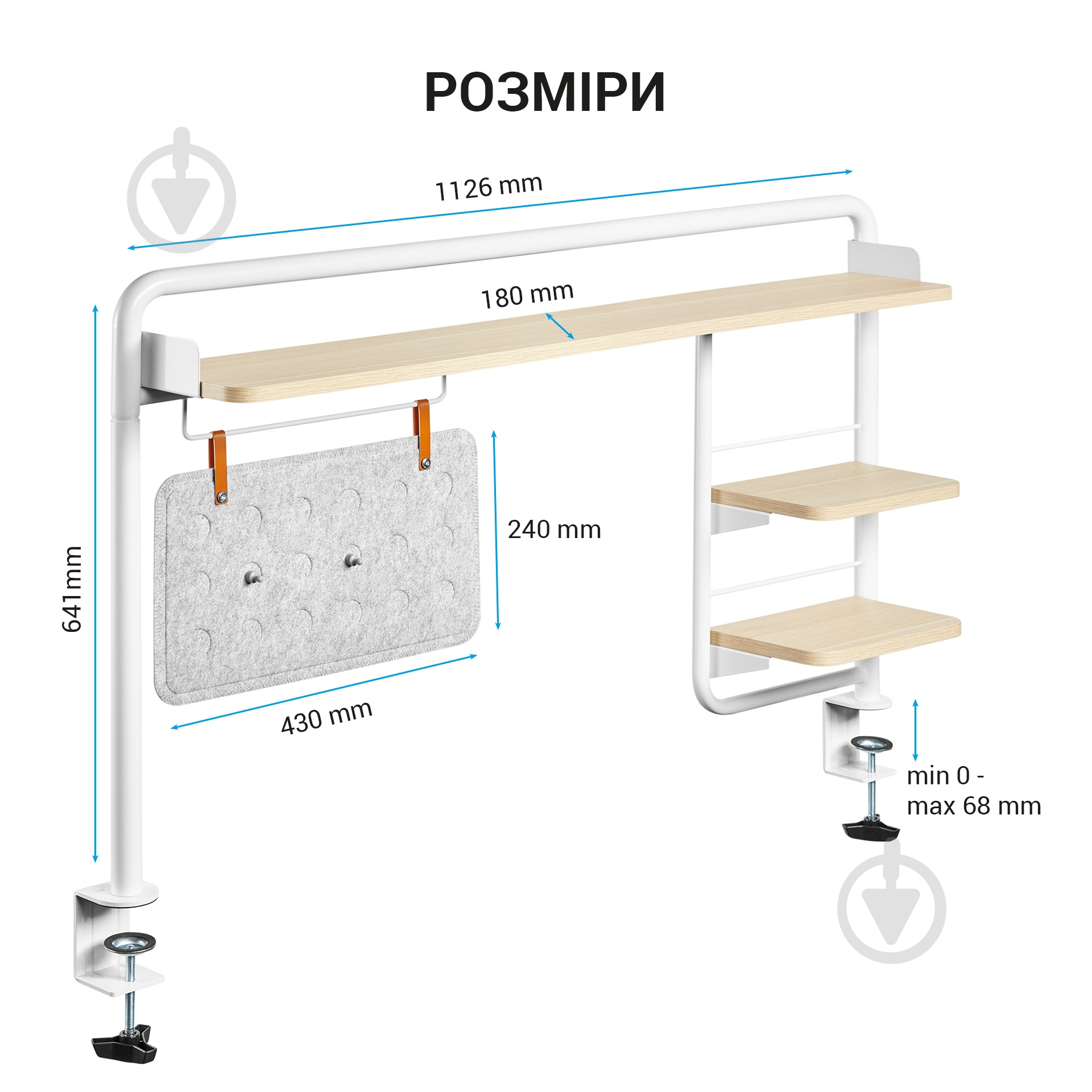 Стіл комп'ютерний OfficePro DS253WW - фото 8