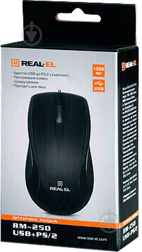 Мышь REAL-EL RM-250 black - фото 5
