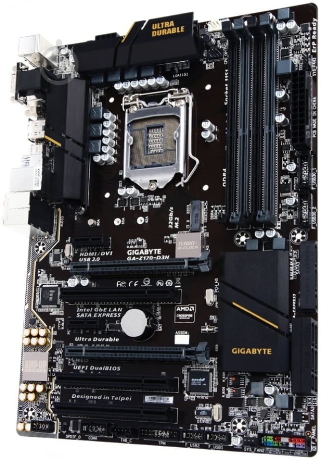 Материнская плата Gigabyte GA-Z170-D3H (Socket 1151, Intel Z170, ATX) - фото 2 Материнская плата Gigabyte GA-Z170-D3H (Socket 1151, Intel Z170, ATX) - фото 2