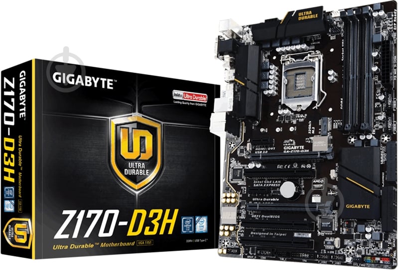 Материнская плата Gigabyte GA-Z170-D3H (Socket 1151, Intel Z170, ATX) - фото 4 Материнская плата Gigabyte GA-Z170-D3H (Socket 1151, Intel Z170, ATX) - фото 4
