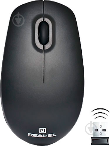 Миша REAL-EL RM-302 Wireless black - фото 1 Миша REAL-EL RM-302 Wireless black - фото 1