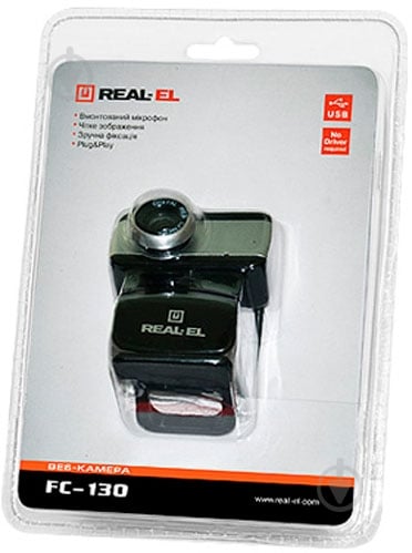 Веб-камера Real-el FC-130 black-grey - фото 3 Веб-камера Real-el FC-130 black-grey - фото 3