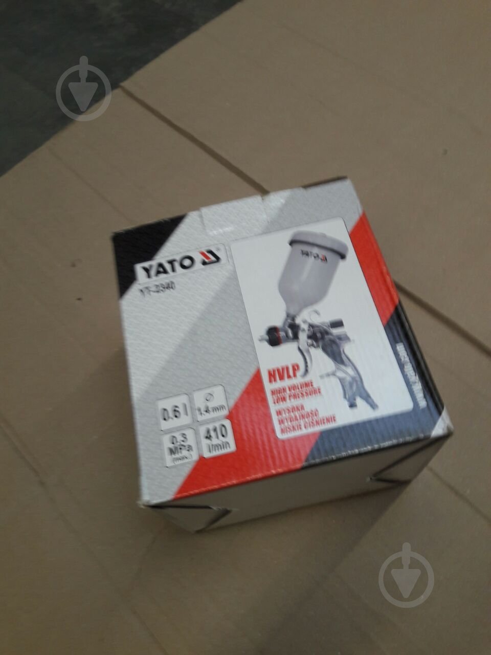 УЦЕНКА! Краскораспылитель YATO с верхним бачком 0,6 л сопло O=1,4мм YT-2340 (УЦ №2556) - фото 4 УЦЕНКА! Краскораспылитель YATO с верхним бачком 0,6 л сопло O=1,4мм YT-2340 (УЦ №2556) - фото 4