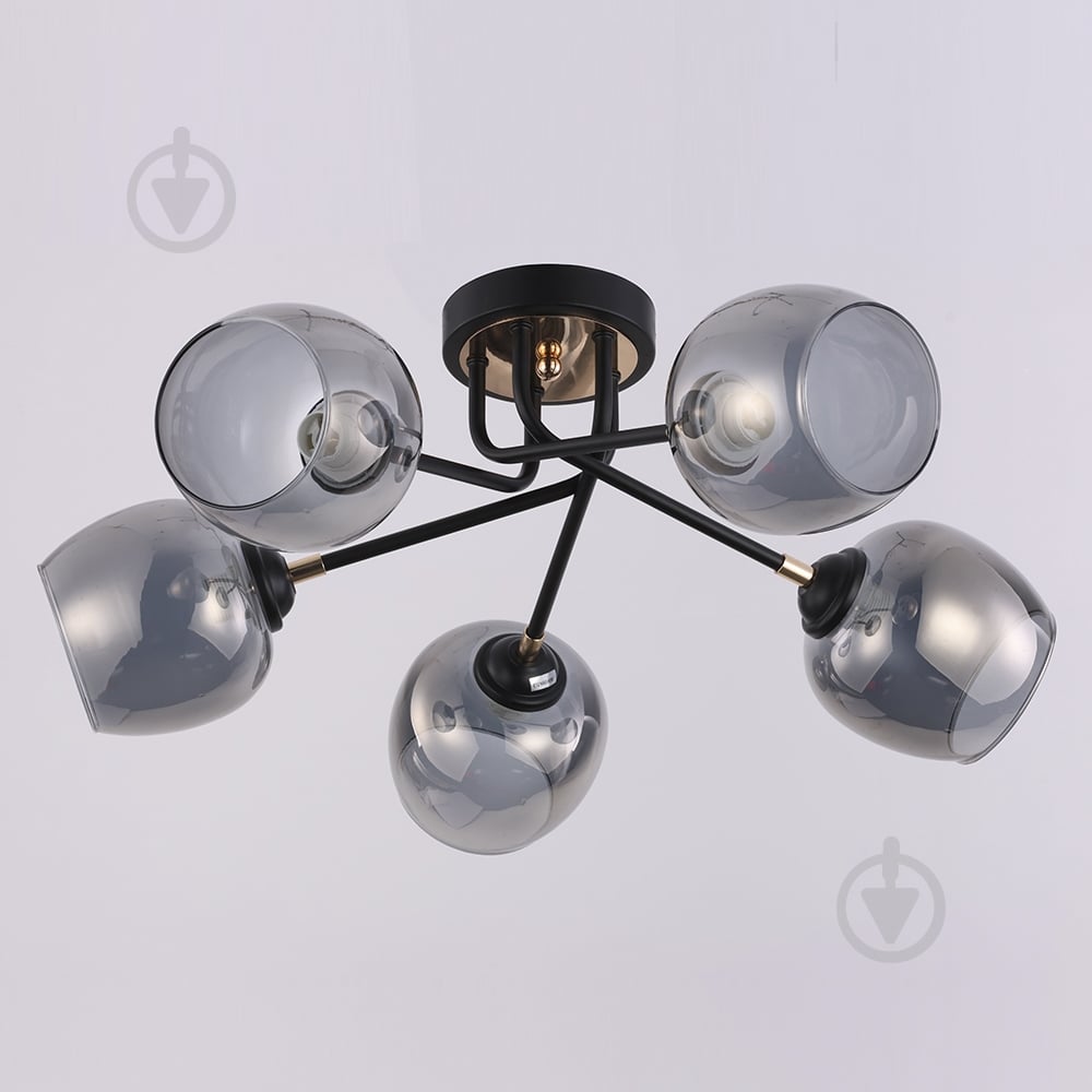 Люстра стельова WunderLicht Verona 5x60 Вт Е27 чорний KK9057-45 - фото 1 Люстра стельова WunderLicht Verona 5x60 Вт Е27 чорний KK9057-45 - фото 1